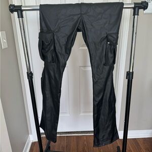 Faux leather pants